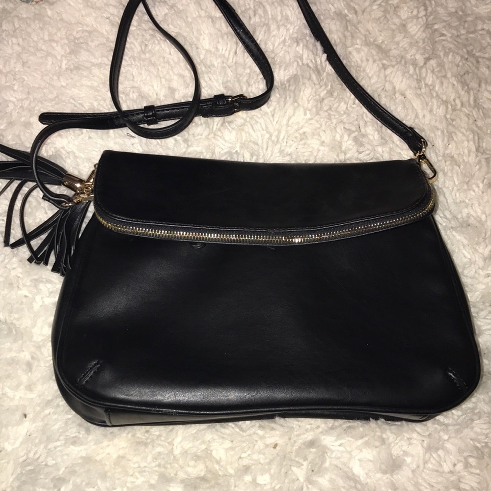 Black and gold purse